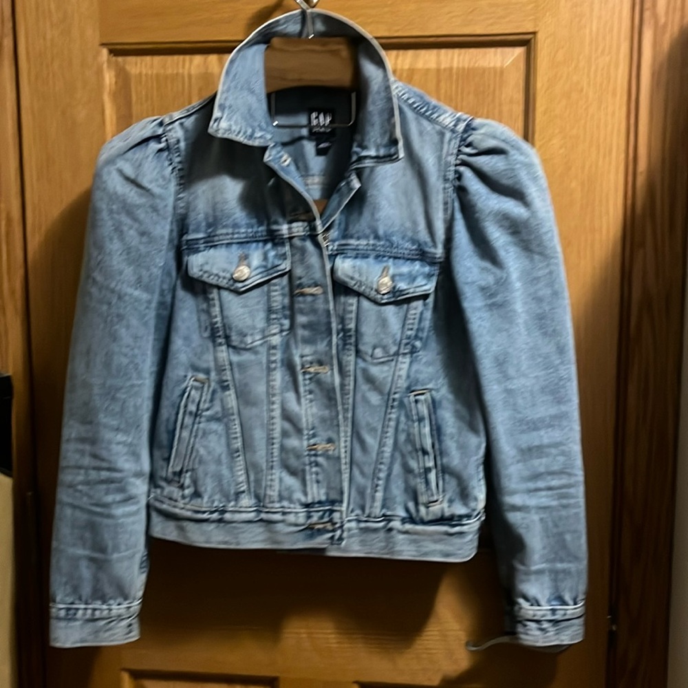 GAP Ruffle Denim Jacket